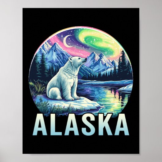 Alaska Noorderlicht Aurora kijkoverschakeling Ala Poster (Voorkant)