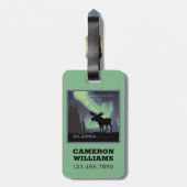 Alaska | Noorderlicht eland Bagagelabel (Achterkant verticaal)