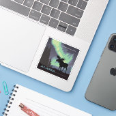 Alaska | Noorderlicht eland Sticker (Laptop met iPhone)