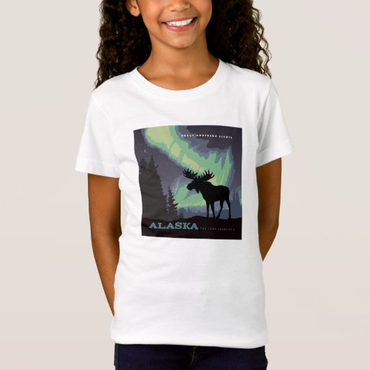 Alaska | Noorderlicht eland T-shirt (Voorkant)