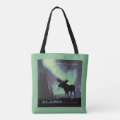 Alaska | Noorderlicht eland Tote Bag (Achterkant)