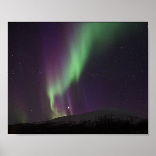 Alaska Noorderlicht Lucht Nacht Mooie Poster (Voorkant)