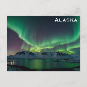 Alaska Noorderlicht Reis Foto Briefkaart