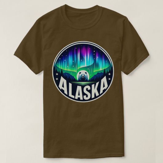 Alaska Northern Lights Bekijk Vakantie 4 T-shirt (Design voorkant)