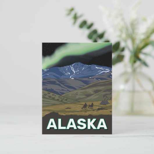 Alaska Northern Lights Briefkaart (Staand voorkant)