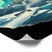 Alaska Northern Lights Grizzly Bear & Orca Poster (Hoek)