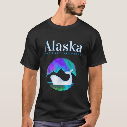 Alaska Northern Lights Orca Whale With Aurora Bore T-shirt (Voorkant)