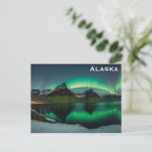 Alaska Northern Lights Reisfoto Briefkaart (Staand voorkant)