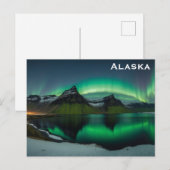 Alaska Northern Lights Reisfoto Briefkaart (Voorkant / Achterkant)