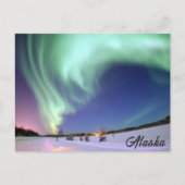 Alaska Northern Lights Reisfoto Briefkaart (Voorkant)