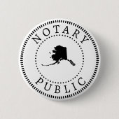 Alaska Notary Public Ronde Button 5,7 Cm (Voorkant)