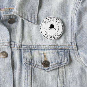 Alaska Notary Public Ronde Button 5,7 Cm