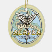 Alaska Nurse Caduceus Keramisch Ornament (Links)