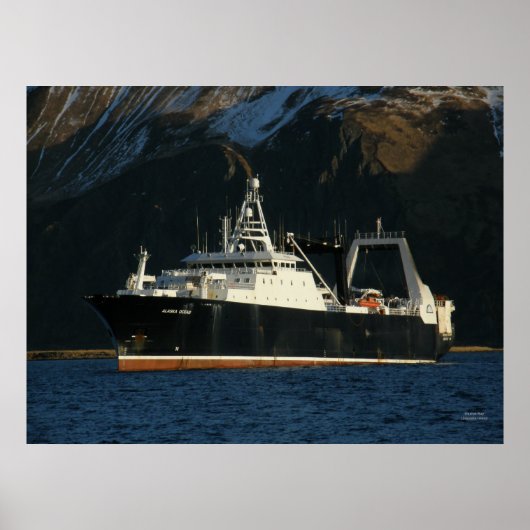 Alaska Ocean, Factory Trawler in Dutch Harbour, AK Poster (Voorkant)