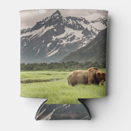 Alaska oevers, grizzly beer blikjeskoeler (Voorkant)