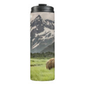 Alaska oevers, grizzly beer thermosbeker (Voorkant)