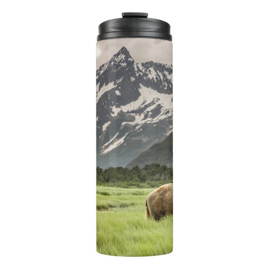 Alaska oevers, grizzly beer thermosbeker (Voorkant)