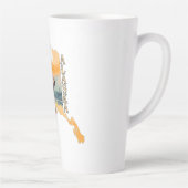 Alaska Outline Beer en bergen Latte Mok (Rechts)