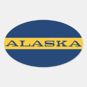 Alaska Ovale Sticker (Voorkant)