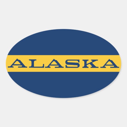 Alaska Ovale Sticker (Voorkant)