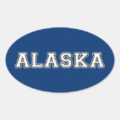 Alaska Ovale Sticker (Voorkant)