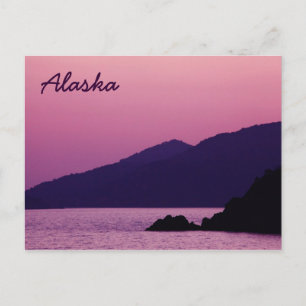Alaska paarse briefkaart voor zonneschijn in de be