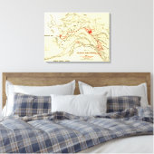 Alaska Panoramic Map Canvas Afdruk (Insitu (Slaapkamer))