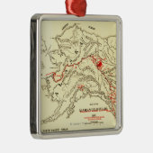 Alaska Panoramic Map Metalen Ornament (Rechts)