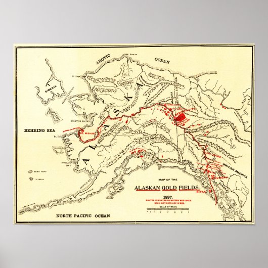 Alaska Panoramic Map Poster (Voorkant)