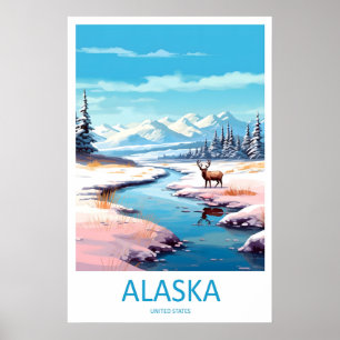 Alaska Park Ski Nationaal Poster Vintage Reizen