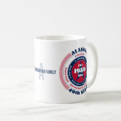 Alaska Patriottisch Circulair Monogram Mok (Voorkant rechts)