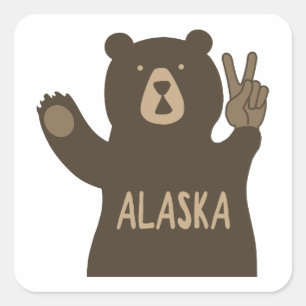 Alaska Peace Beer Vierkante Sticker