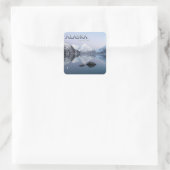 Alaska Peace on Earth Vierkante Sticker (Tas)