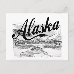 Alaska Pencil Sketch Briefkaart