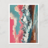 Alaska Pop Art Travel Illustratie Briefkaart (Voorkant)