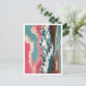 Alaska Pop Art Travel Illustratie Briefkaart (Staand voorkant)