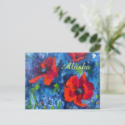 Alaska Poppies Briefkaart (Staand voorkant)