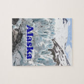 Alaska: Portage Glacier, Verenigde Staten (titel) Legpuzzel (Horizontaal)