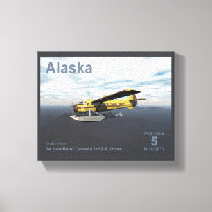Alaska Postage de Havilland DH3-C Otter Canvas Afdruk