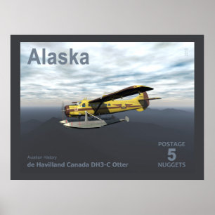 Alaska Postage de Havilland DH3-C Otter Poster