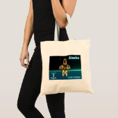 Alaska Postage - Fractal Inuit Hunter Tote Bag (Voorkant (product))