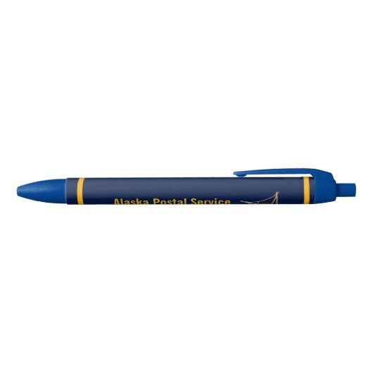 Alaska Postal Service Dog Sled Blauwe Inkt Pen (Bovenkant)