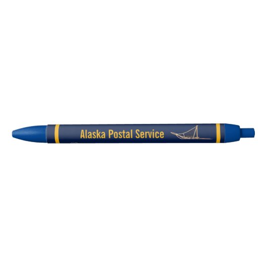 Alaska Postal Service Dog Sled Blauwe Inkt Pen (Voorkant)