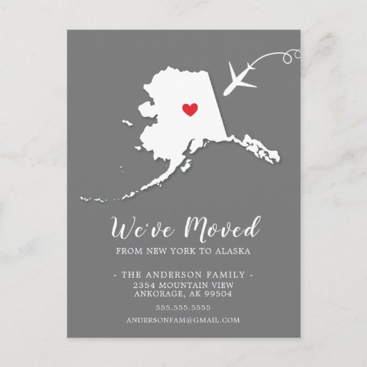 ALASKA-postkaart van de staat van verzending Briefkaart (Voorkant)