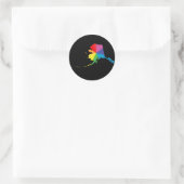 alaska pride. angled. ronde sticker (Tas)