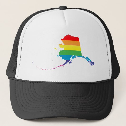 alaska pride. gestript. trucker pet (Voorkant)