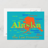Alaska Pride Map Silhouette Briefkaart (Voorkant / Achterkant)