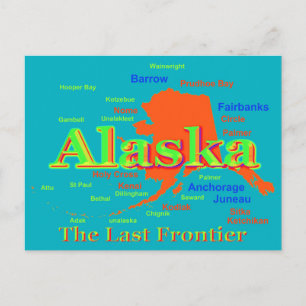Alaska Pride Map Silhouette Briefkaart