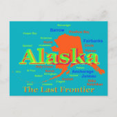 Alaska Pride Map Silhouette Briefkaart (Voorkant)