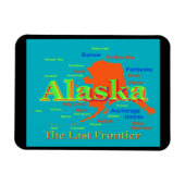 Alaska Pride Map Silhouette Magneet (Horizontaal)
